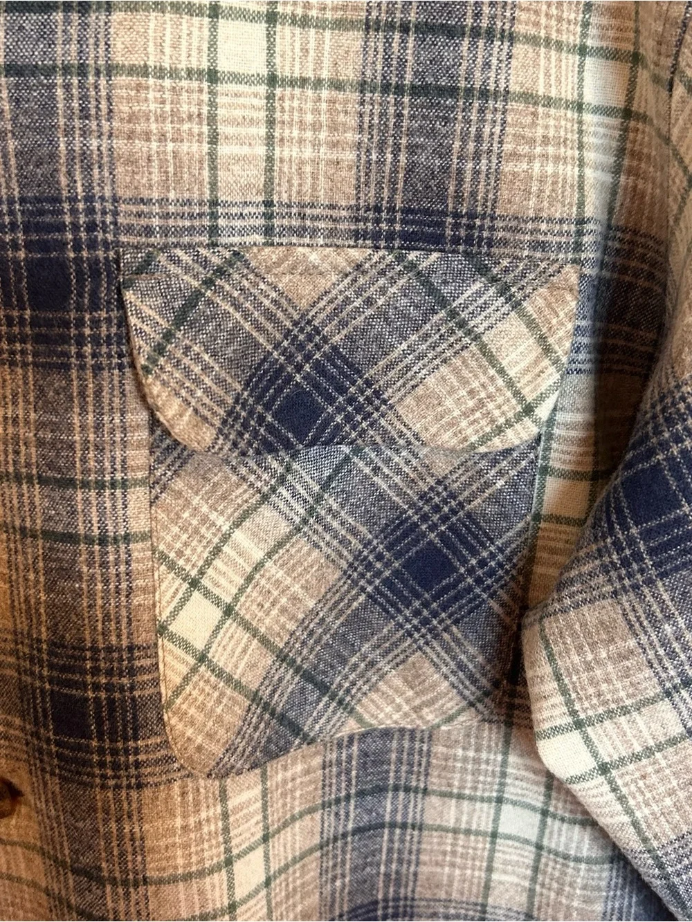 Pendleton Navy and Cream Plaid Button-Up Board Shirt - Picture 7 of 13